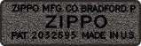 1942 - Black Crackle mit der Prgung in der das Wort Zippo wesentlich grer gestempelt wurde