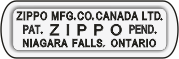 Zippo Canada - Bottom Stamp 1949-50