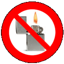 Zippo im Flugzeug