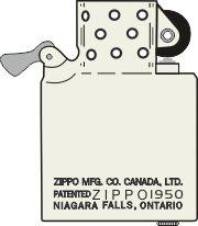 Zippo Canada - Insert 1950-52  (Nickel Silver)