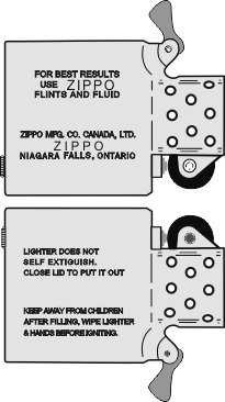 Zippo Canada - Insert 1976-84