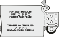Zippo Canada - Insert Slim 1967-76
